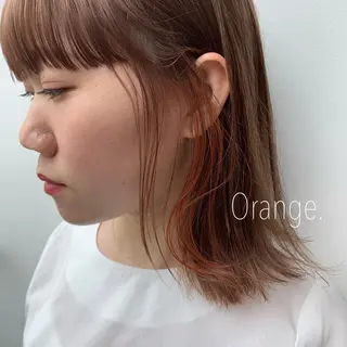 ミディアム カラー ヘアアレンジ 江原 綾花のヘアスタイル