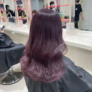 ロング 🎀🫧透明感 ピンクラベンダー💟のヘアスタイル
