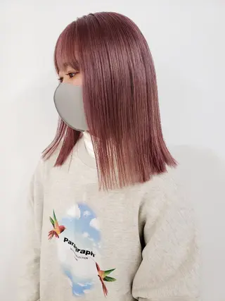 セミロング カラー 成瀬 弘光のヘアスタイル