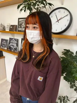 カラー リンダ所属・ベージュ/顔周り カット/スズキのヘアスタイル