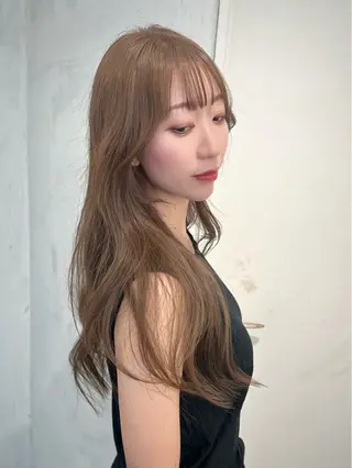 ロング 韓国風🇰🇷顔周り レイヤーカット羽田航のヘアスタイル