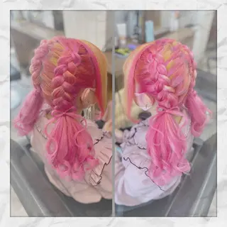 ミディアム ヘアアレンジ ヘアセット/着付け 𓇼 松本 夏美𓇼のヘアスタイル