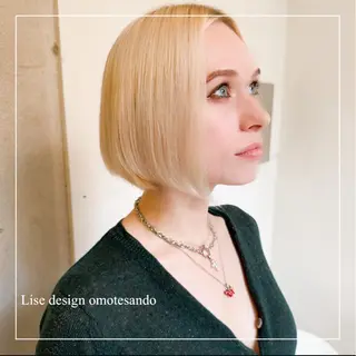 ショート カラー パーマ ヘアアレンジ メンズ 表参道Lise おおいしおりのヘアスタイル