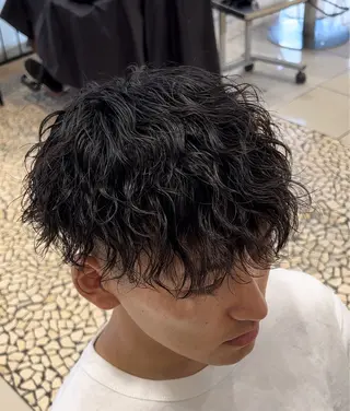 パーマ メンズ メンズ特化/勝田駅/ 佐和駅/鈴木輝瑠/のヘアスタイル