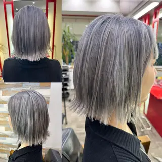 ミディアム カラー 居心地の良さ◎ 明るいお店です◎のヘアスタイル
