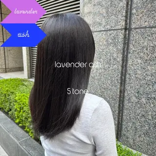 ロング カラー 髪質改善/美髪矯正/ ハッシュカット/韓国のヘアスタイル