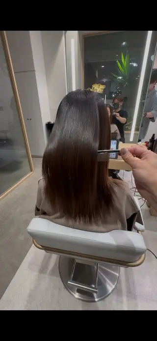 ミディアム ✨髪質改善/透明感 カラー🪽FUUMAのヘアスタイル