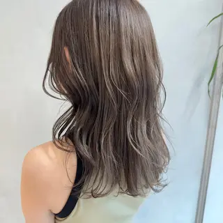 セミロング カラー ヘアアレンジ GARDEN aoyama所属・ブリーチなしで透明感 艶カラー【Ryo】のヘアスタイル