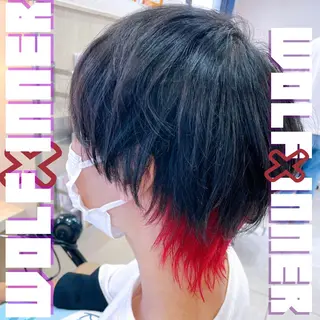 ショート カラー メンズ 🌺ウルフカット職人 新垣渚🐺のヘアスタイル