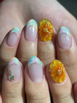 カラー ネイル Chérinail 爪のお手入れのネイルデザイン