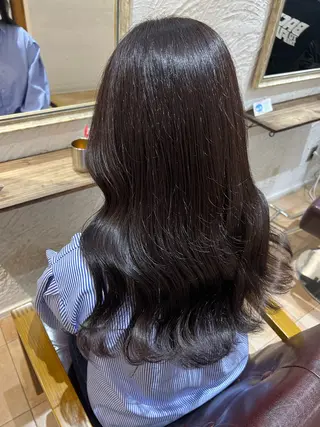 セミロング カラー 🥀韓国ヘア🥀 宮津真菜のヘアスタイル