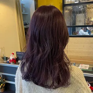 セミロング カラー スナコザワ レナのヘアスタイル