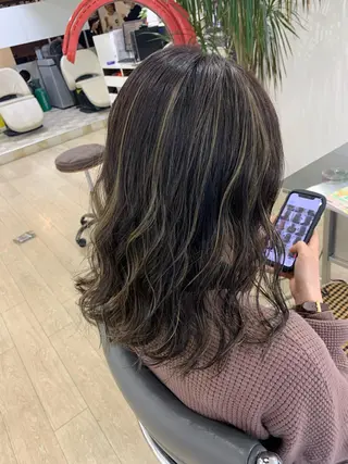 セミロング カラー Reb_keiji 👑小倉圭司のヘアスタイル