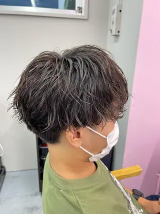 パーマ メンズ メンズ特化/パーマ/ ブリーチ/福島 千颯のヘアスタイル