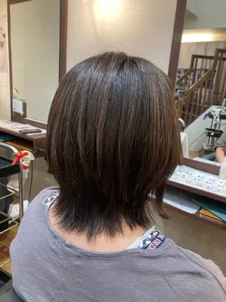 セミロング MOLLASALON 浅香山店所属・ツジ モモカのヘアスタイル