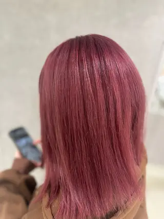 ミディアム カラー 巖本 真希のヘアスタイル