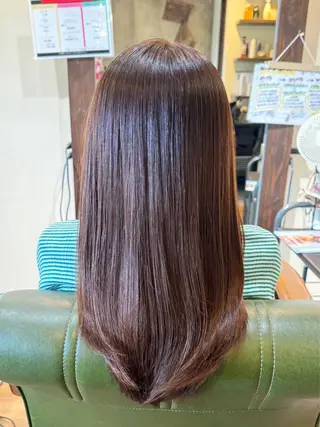 セミロング カラー なぎさ/ﾏﾂﾊﾟ ｽﾄﾚｰﾄ/ｶﾗｰのヘアスタイル