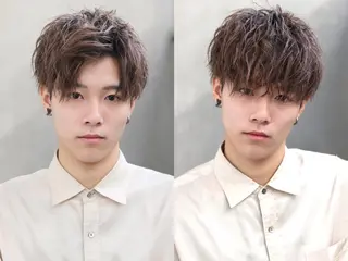 カラー パーマ メンズ ブリーチソムリエ認定 梅田茶屋町Eir辻のヘアスタイル
