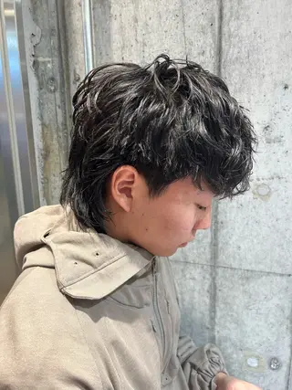 ショート パーマ メンズ メンズ得意です💥 ハユカといいます❗️のヘアスタイル