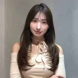 ロング カラー 銀座/韓国レイヤー髪 質改善/RYUのヘアスタイル