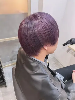 ミディアム カラー メンズ EMANON新宿南口所属・🦄中性ウルフ ☁️Shiori🦄のヘアスタイル