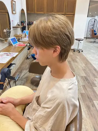 ミディアム カラー メンズ カット特化型 美容師/栗本のヘアスタイル