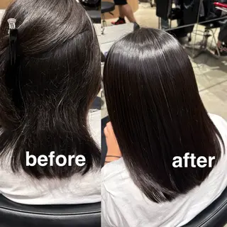 セミロング hair make ONE006所属・SAoRi 縮毛矯正/カラーのヘアスタイル