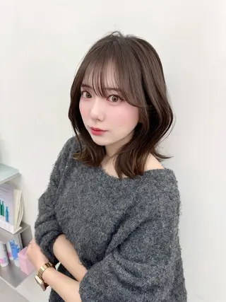 ミディアム 韓国ヘア　紗希 🦋のヘアスタイル