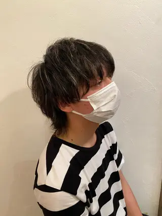 カラー パーマ メンズ 黒田 凱斗のヘアスタイル