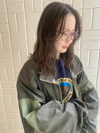 ミディアム みやけ ひなのヘアスタイル