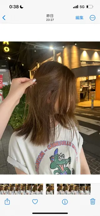 ミディアム カラー benji 登戸所属・竹内 菜々子のヘアスタイル