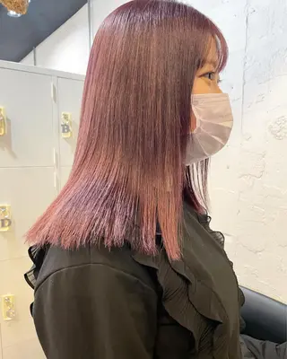 ミディアム カラー ヘアアレンジ satsuki 暖色・ブラウンカラーのヘアスタイル