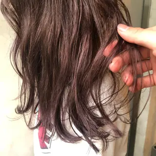 セミロング カラー 圧倒的透明感カラー nana🦕のヘアスタイル