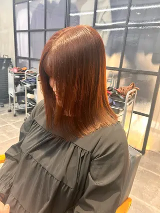 ミディアム カラー 韓国×髪質改善カラー 💎hinaのヘアスタイル