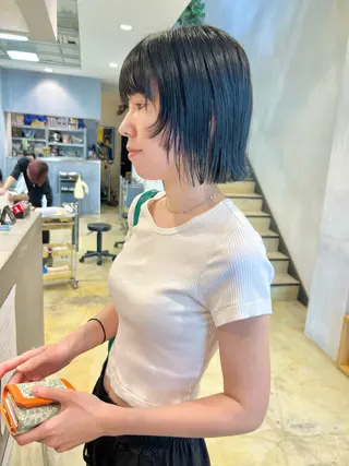 ショート カラー メンズパーマ/ ハイトーン/古川晴輝のヘアスタイル