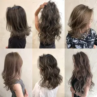 セミロング 韓国レイヤー外国人風 透明感カラー髪質改善のヘアスタイル