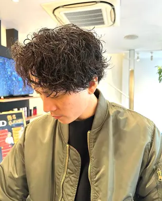 パーマ メンズ 💈メンズサロン シャドウパーマ大募集のヘアスタイル