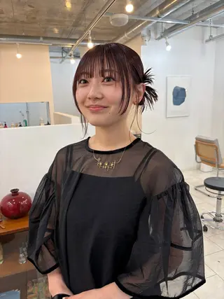 ミディアム ヘアアレンジ NOUN所属・eri kinjoのヘアスタイル