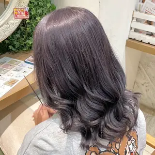 セミロング カラー 韓国｜暖色カラー ｜横浜｜まなとのヘアスタイル