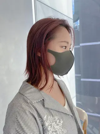 ミディアム 🌈モテ色 村上のぶきのヘアスタイル