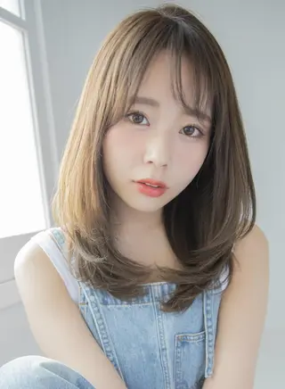 セミロング カラー 【全席個室サロン】 NUMBER 天王寺のヘアスタイル