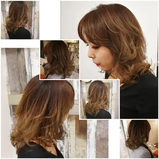 カラー Aile所属・酸性ストレート／カラ ー/山下高明のヘアスタイル