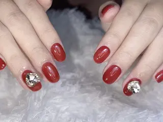 ネイル ki🍒🍒 ki ツルツルネイルのネイルデザイン