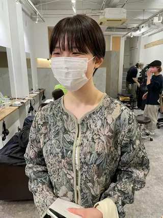 ショート カラー パーマ ヘアアレンジ キッズ ネイル マツエク・マツパ アイブロウ パーマ/透明感カラー /ボブ/吉田一生のヘアスタイル