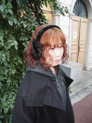 ミディアム カラー パーマ marino マリノのヘアスタイル