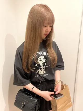 ロング カラー 色落ちまで可愛く✨ モテカラー別所好葉のヘアスタイル