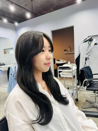 ロング カラー 村川 颯のヘアスタイル
