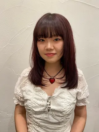 セミロング カラー Ash中目黒店 榊間茜のヘアスタイル