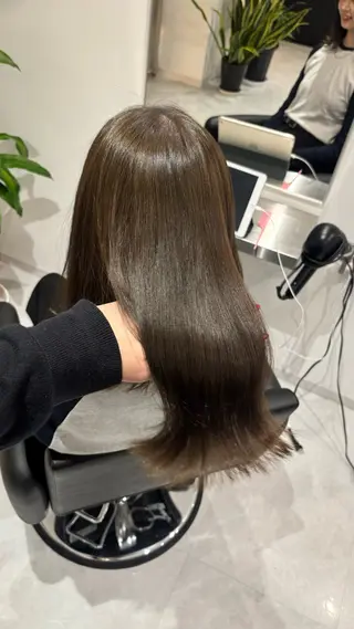 ミディアム カラー 艶感×抜け感hair /ReLit 正源のヘアスタイル