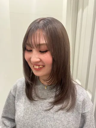 ミディアム 暖色カラー/似合わせ カット/名古屋/辻のヘアスタイル